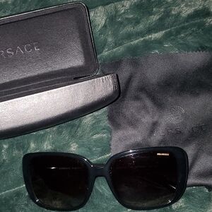Versace Dark Sunglasses with Case